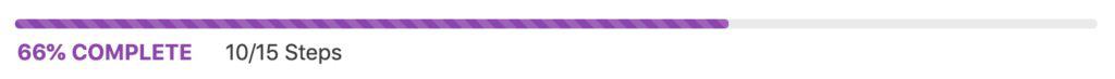 Example of a LearnDash progress bar
