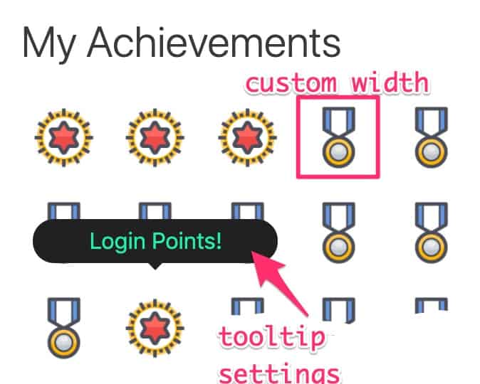 Example of My Achievements custom styles